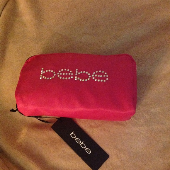Bebe 'blingy' cosmetic pouch/makeup bag -hot pink - Picture 4 of 6